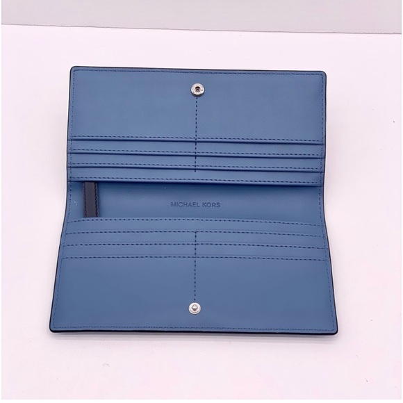 Michael Kors Reed Large Snap Bifold Wallet Denim Color - Picture 12 of 14